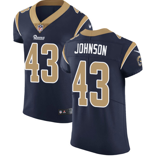 Nike Rams #43 John Johnson Navy Blue Team Color Men's Stitched NFL Vapor Untouchable Elite Jersey - Click Image to Close